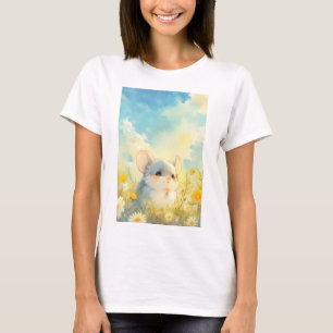 Chinchilla Glatt Glimpse av Wildblommor T Shirt