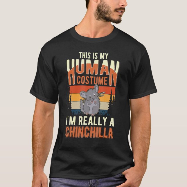 Chinchilla Human Costume Halloween Chinchilla T Shirt (Framsida)