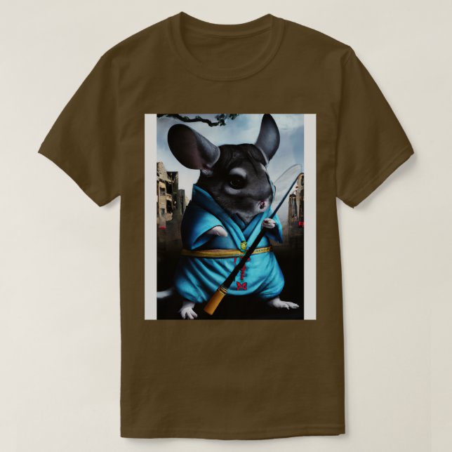 Chinchilla i en ninja-kostym 4 t shirt (Design framsida)