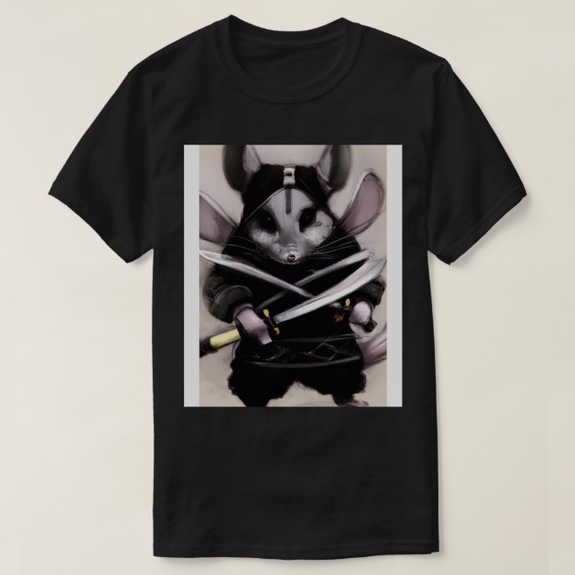 Chinchilla i en ninja-kostym t shirt (Design framsida)