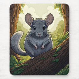 Chinchilla i skogen musmatta