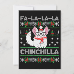 Chinchilla jul ful julklapp för chinchilla-älskare inbjudningar