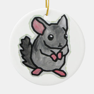 Chinchilla Julgransprydnad Keramik