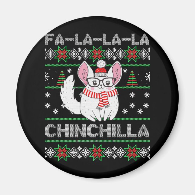 Chinchilla-julklapp för Chinchilla Kärlek Magnet (Framsidan)