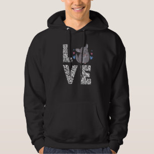Chinchilla Leopard Kärlek Cute Pet Chinchilla Owne Hoodie