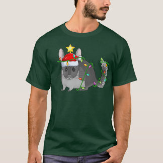 Chinchilla Lighting Julafton Träd Matching Chinchi T Shirt