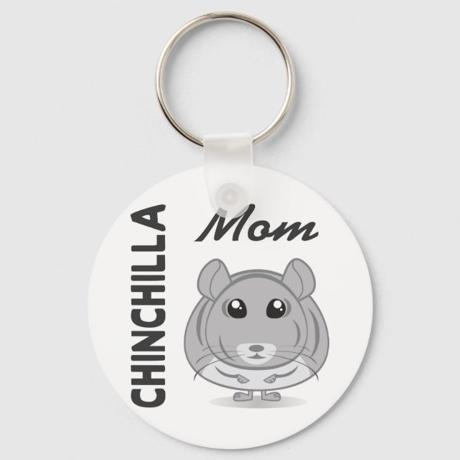 Chinchilla Mamma Keychain Nyckelring (Framsida)