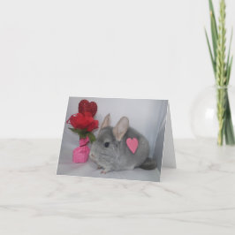 Chinchilla med hjärta på Valentinkortet på sidan Helgkort