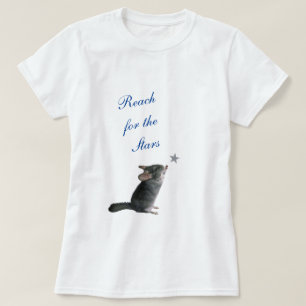 Chinchilla som ner för stjärna t shirt