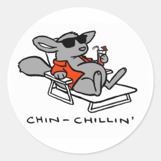 Chinchilla Sticker Runt Klistermärke