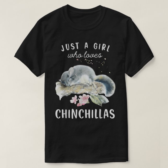 Chinchilla Tshirt, bara en flicka som Kärlek Chinc T Shirt (Design framsida)