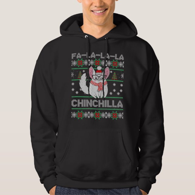 Chinchilla Ugly jul Sweater Hoodie (Framsida)