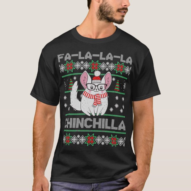 Chinchilla Ugly jul Sweater T Shirt (Framsida)