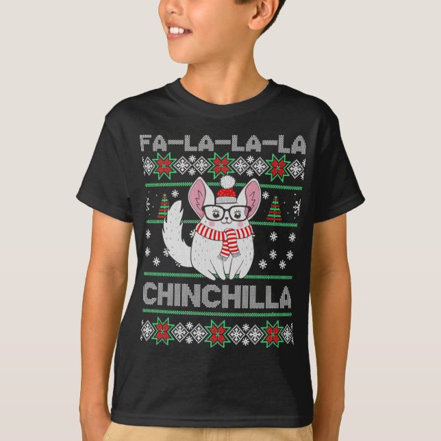 Chinchilla Ugly jul Sweater T Shirt (Framsida)