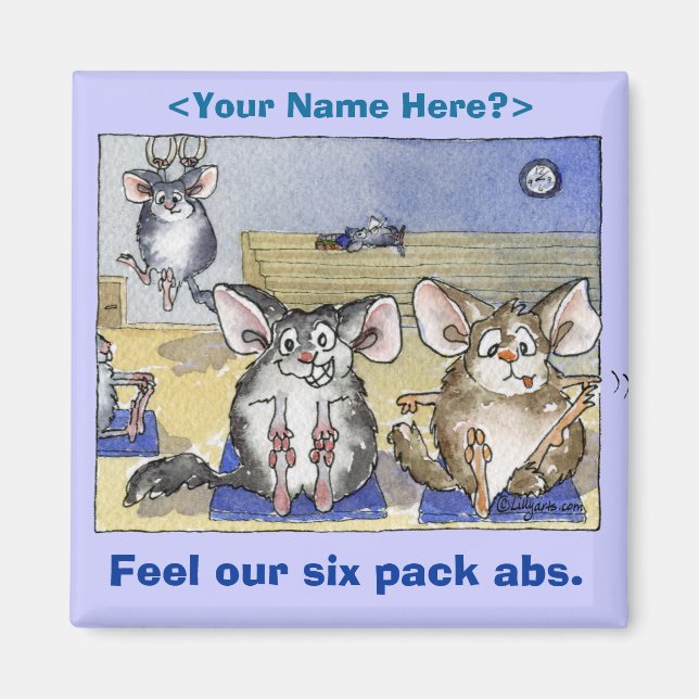 Chinchilla Work Out Magnet (Framsidan)