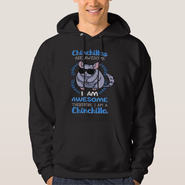 Chinchillas Awesome Rodent Animal  Veterinarian Hoodie (Framsida)