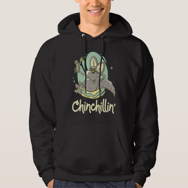 Chinchillin'   Chinchilla Hoodie (Framsida)