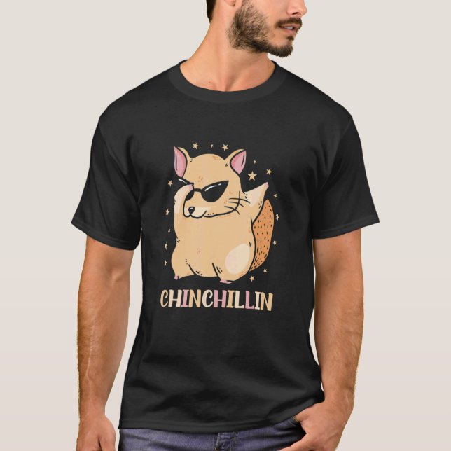 Chinchillin Chinchilla Pet T Shirt (Framsida)