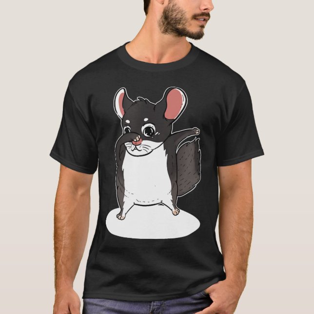 Chinchillin Dabbing Chinchilla T Shirt (Framsida)