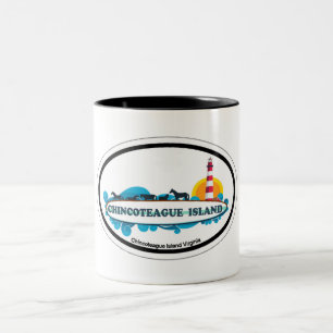 Chincoteague Island. Två-Tonad Mugg