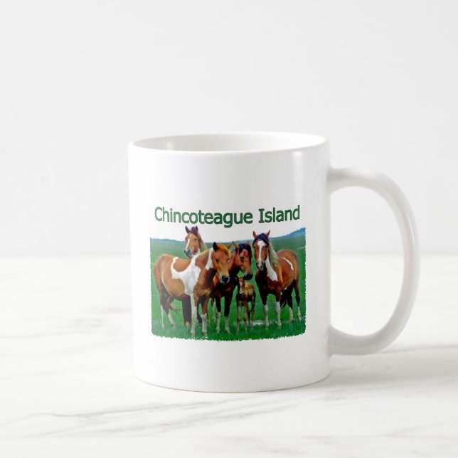 Chincoteague ö (ponnyer) kaffemugg (Höger)