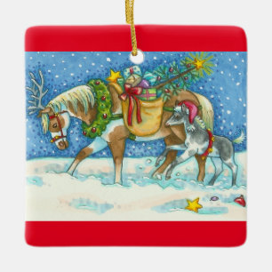 CHINCOTEAGUE PONIES CHRISTMAS ORNAMENT