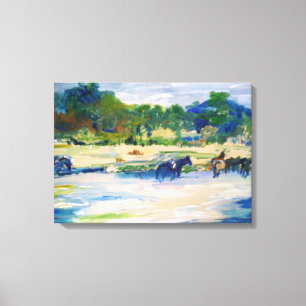 Chincoteague Ponies Painting #1 Canvastryck