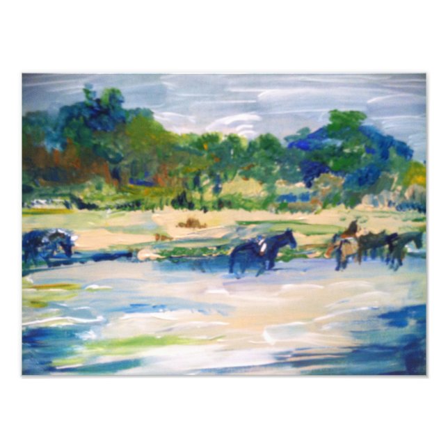 Chincoteague Ponies Painting #1 Fototryck (Framsidan)