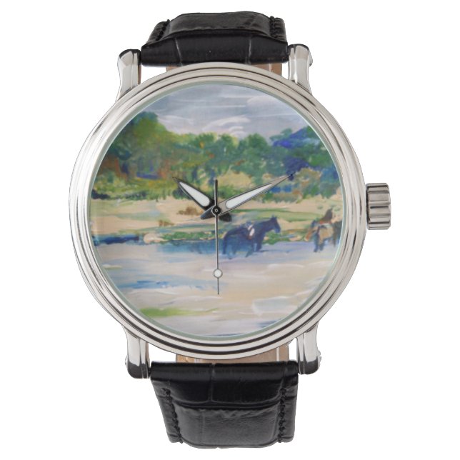 Chincoteague Ponies Painting Watch Armbandsur (Framsida)