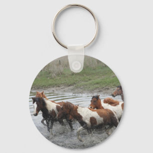 Chincoteague ponnyer Keychain Nyckelring
