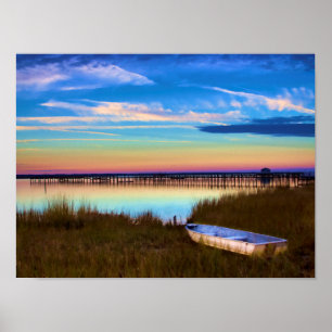 Chincoteague solnedgångaffisch poster