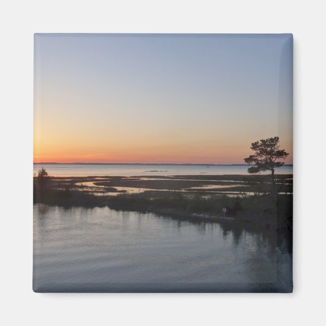 Chincoteague Sunset I Virginia Ligcape Magnet (Framsidan)