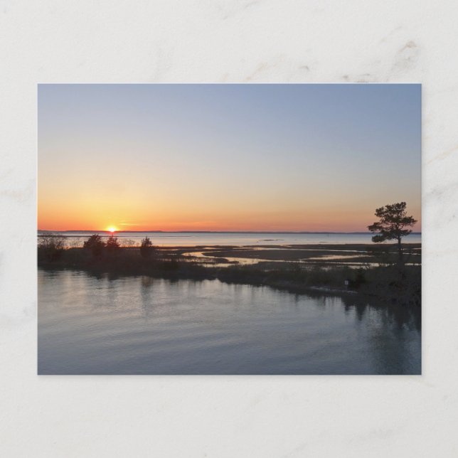 Chincoteague Sunset I Virginia Ligcape Vykort (Framsida)
