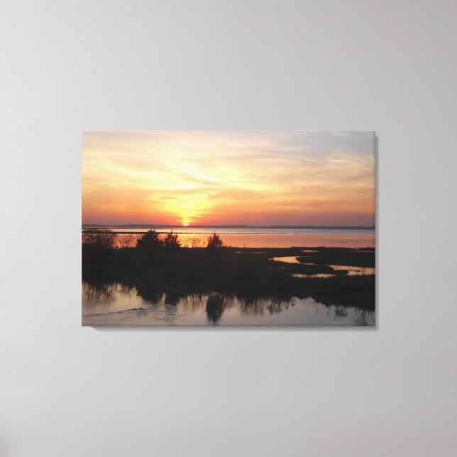Chincoteague Sunset II Virginia Ligcape Canvastryck (Framsida)
