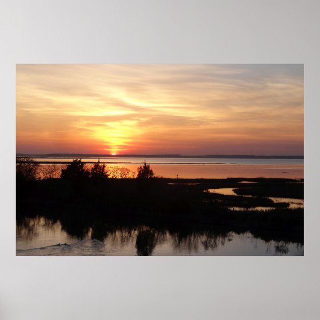 Chincoteague Sunset II Virginia Ligcape Poster (Framsidan)