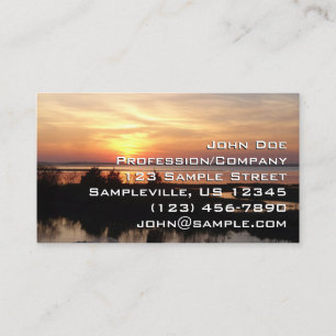 Chincoteague Sunset II Virginia Ligcape Visitkort