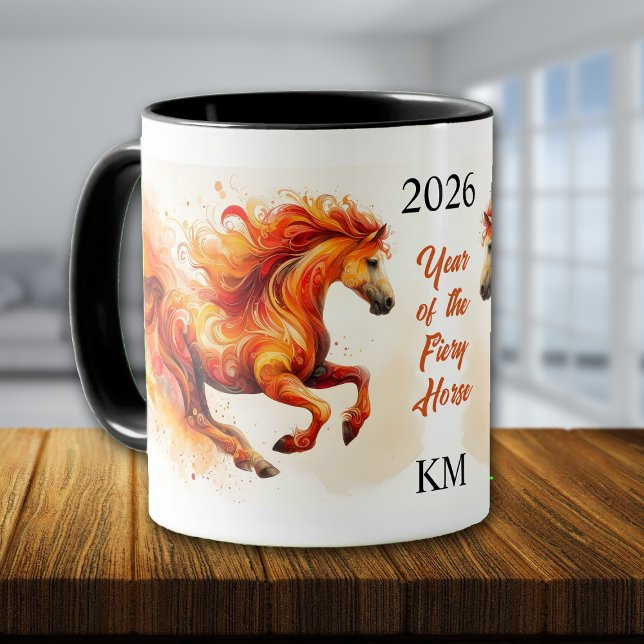 Chinese 2026 Year of the Fiery Horse Mug 2 Mugg (Skapare uppladdad)