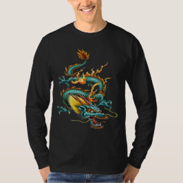 Chinese Ambitious Fire Dragon Mythical Creature  T Shirt