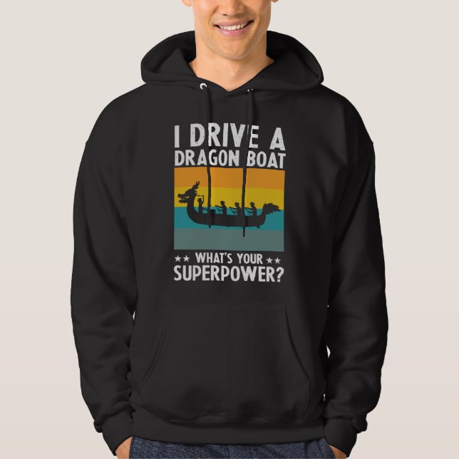 Chinese Boat Racing Quote for Dragon Boat Coach  1 Hoodie (Framsida)
