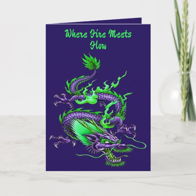 Chinese Coiling Dragon Mythical Time Controlling   Kort (Framsida)