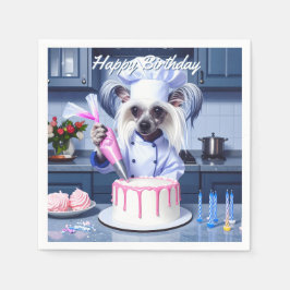 Chinese Crested Birthday Pappersservett