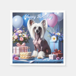 Chinese Crested Birthday Pappersservett