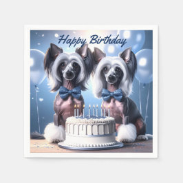 Chinese Crested Birthday Pappersservett