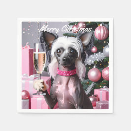 Chinese Crested Christmas Pappersservett