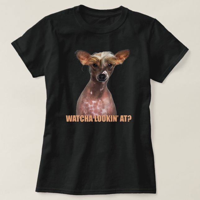 Chinese Crested Dog Mom Dad funny sarcastic quote T Shirt (Design framsida)