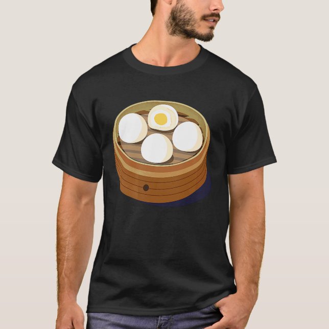 Chinese Dim Sum Sweet Bun Foodie T Shirt (Framsida)