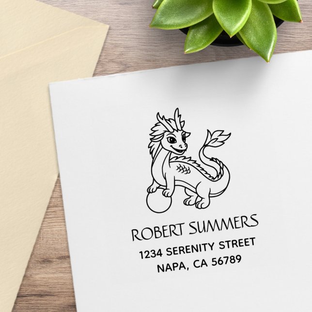 Chinese Dragon Address Stämpel (Skapare uppladdad)