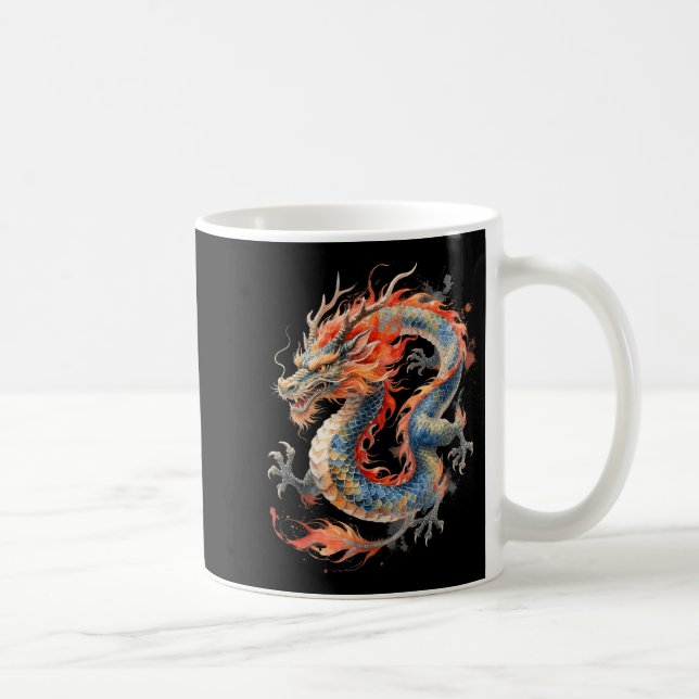 Chinese Dragon Asian Mythology Zodiac  Kaffemugg (Höger)