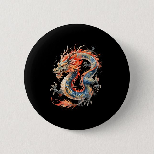 Chinese Dragon Asian Mythology Zodiac  Knapp (Framsida)