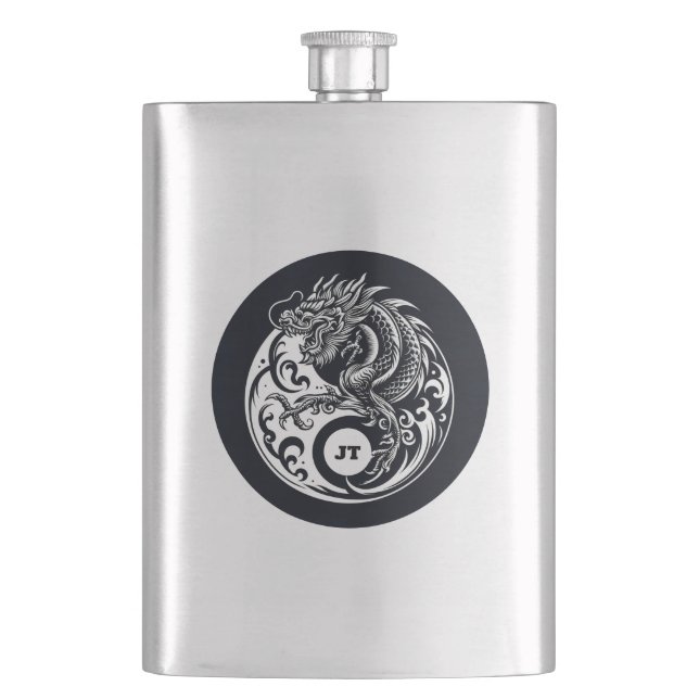 Chinese Dragon in Black and White Personalized Fickplunta (Framsidan)